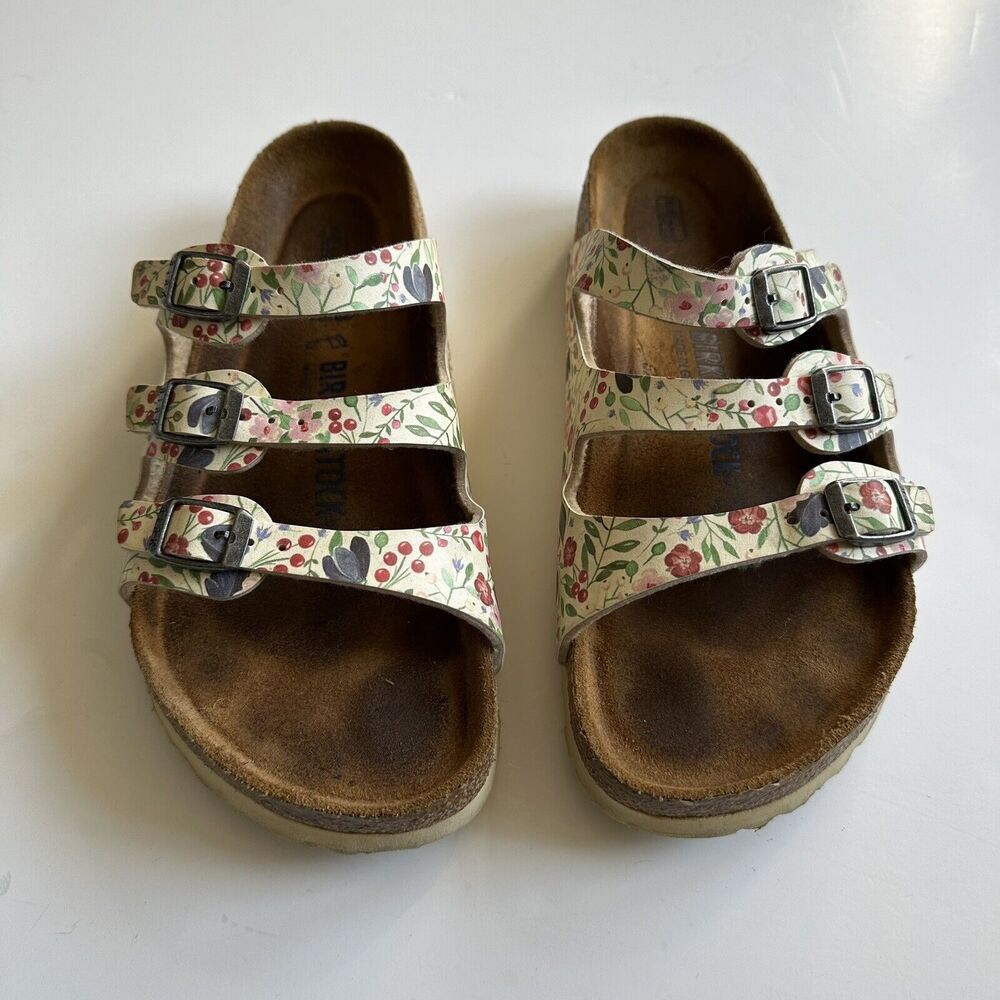 Birkenstock Florida Floral Pattern Women’s Size EU 38 US 7.5 - Picture 3 of 13